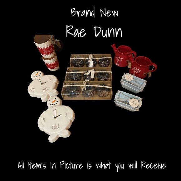 Rae Dunn Other - Rae Dunn Ceramic Merry Christmas Wall Clock Watering Can Tea Light Canister  New